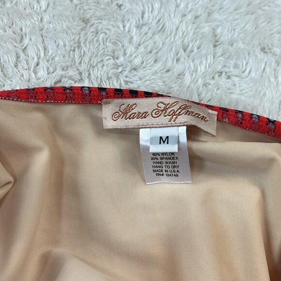 Mara Hoffman orange mandala halter tie one piece swimsuit, size med - Picture 7 of 7